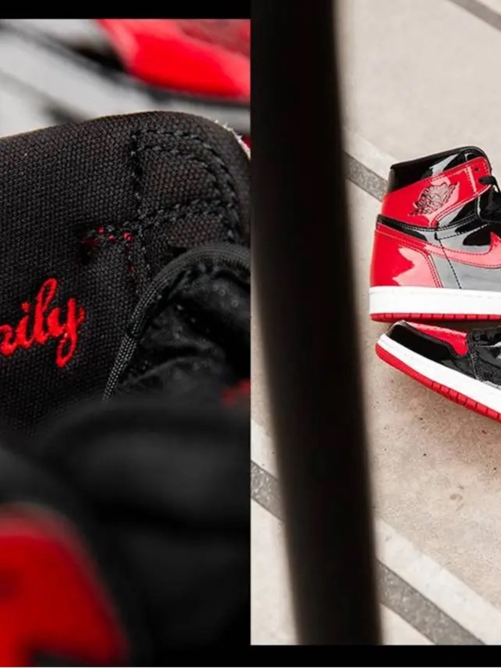 Air Jordan retro 1 bred patent size 10.5